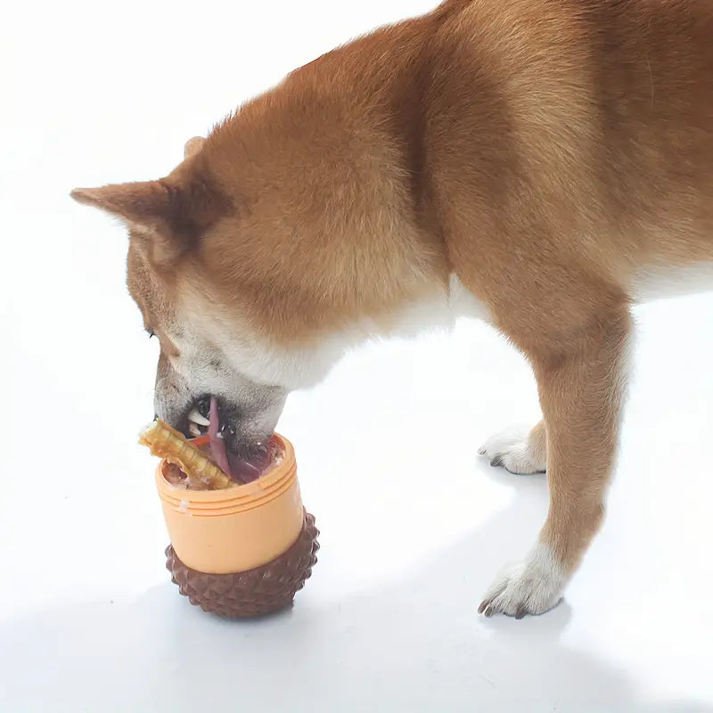 Acorn Treat Dispenser - Teeth Grinding Silicone Pet Toy
